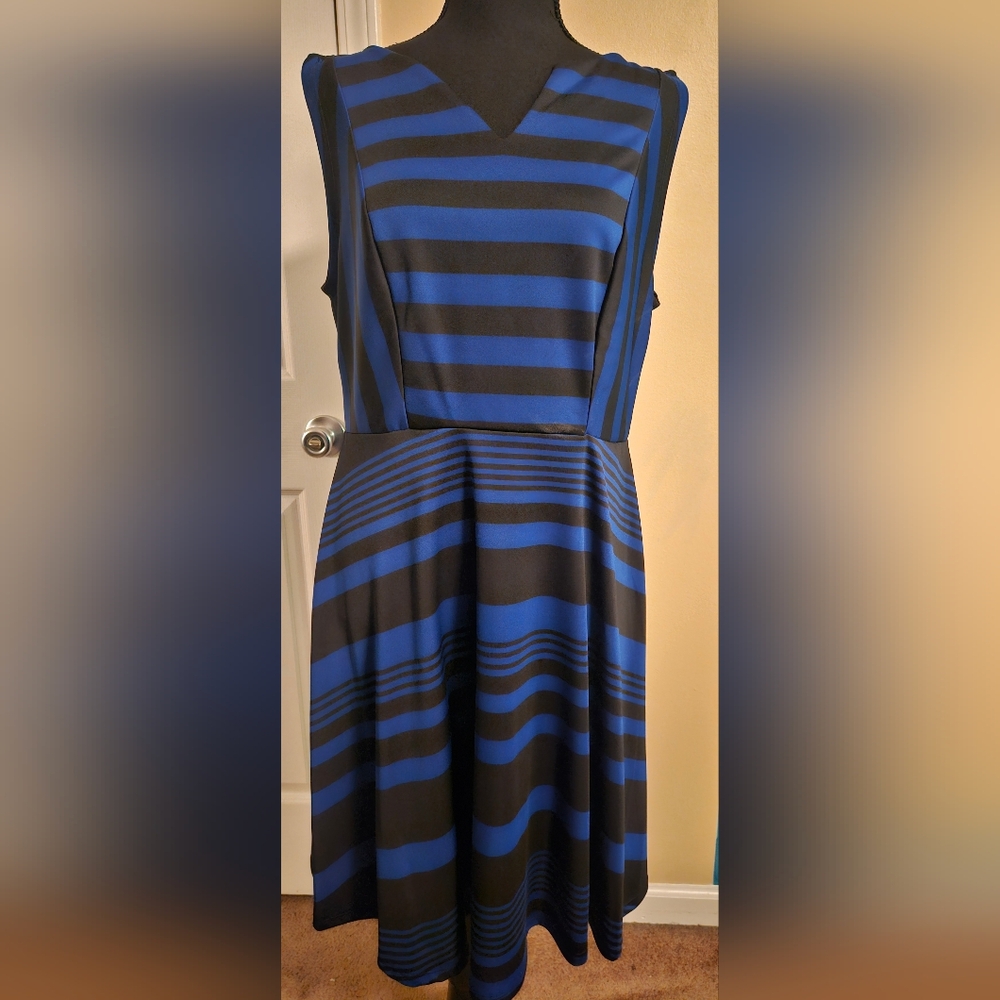 Torrid Plus Size Stripe Skater Dress